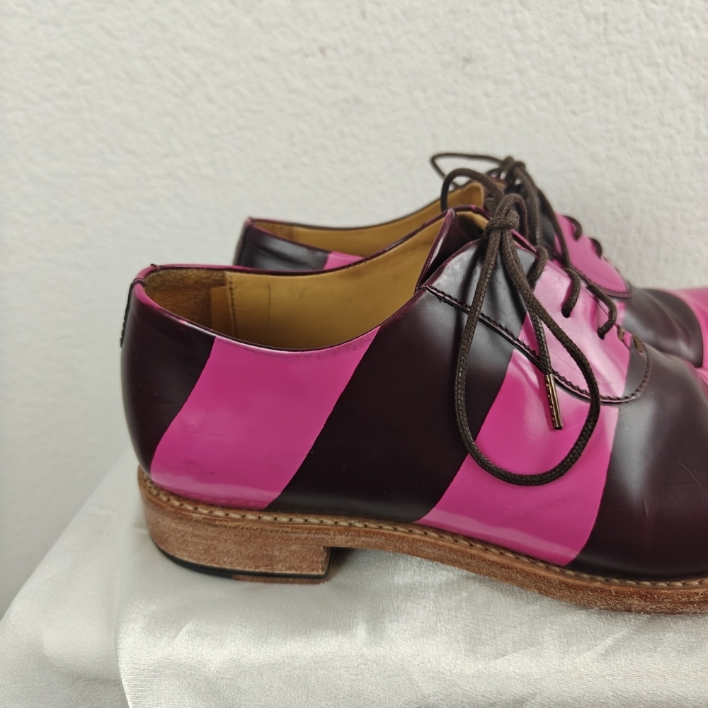 The Office of Angela Scott Colorblock Leather Oxford Shoes Sz 37 (US 6.5) Preppy - Picture 4 of 16